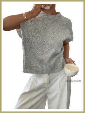SOLY HUX Women's Short Sleeve Business Casual Sweater